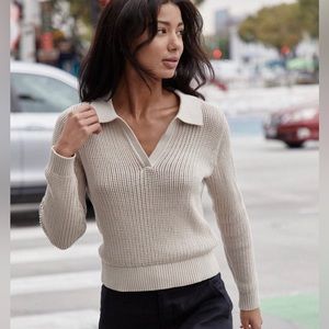 Alp N Rock Soren Polo Sweater, Silver Grey